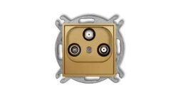 ICON Mechanizm gniazda abonenckiego 2 wyjścia SAT + TV złoty 29IGSN