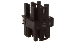 Rozgałęźnik 3-torowy 1x wtyk / 3x gniazdo czarny 770-607 WINSTA /50szt./