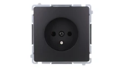 Simon Basic Gniazdo wtyczkowe z uziemieniem (moduł) 16A, 250V, zaciski śrubowe czarny BMGZ1.01/49