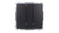 Simon Basic Łącznik potrójny (moduł) 10AX, 250V, szybkozłącza, czarny BMW31.01/49