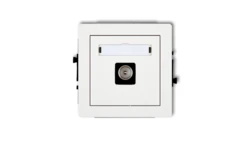 DECO Mechanizm gniazda antenowego pojedynczego TV , biały mat 25DGTV-1