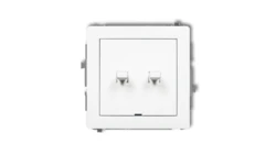 DECO Mechanizm łącznika świecznikowego w stylu amerykańskim, biały mat 25DWPUS-2