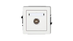 DECO Mechanizm gniazda pojedynczego BNC, biały mat 25DGBNC-1