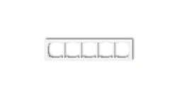 DECO Ramka uniwersalna pięciokrotna z tworzywa, biały mat 25DR-5