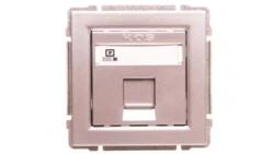 KOS66 Gniazdo komputerowe pojedyncze RJ45 MOLEX kat.5e nieekranowane aluminium 664065