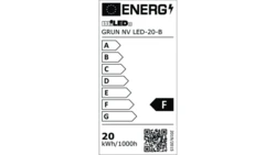 Projektor GRUN NV LED-20-B 1700lm 4000K barwa neutralna IP65 czarny 31391