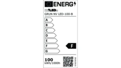 Projektor GRUN NV LED-100-B 9500lm 4000K barwa neutralna IP65 czarny 31394
