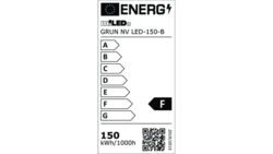 Projektor GRUN NV LED-150-B 14250lm 4000K barwa neutralna IP65 czarny 31395