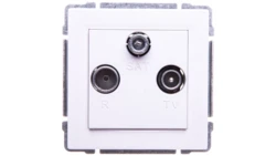 KOS66 Gniazdo antenowe RTV/SAT końcowe białe 660476