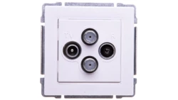 KOS66 Gniazdo antenowe podwójne TV/SAT/SAT białe 660478