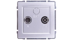 KOS66 Gniazdo antenowe RTV przelotowe 8dB aluminium 664074