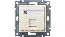 VENA Gniazdo komputerowe pojedyncze RJ45 kat.5e nieekranowane krem 510365