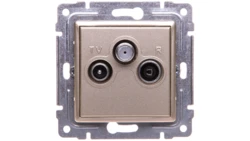 VENA Gniazdo antenowe RTV/SAT przelotowe satyna 515077