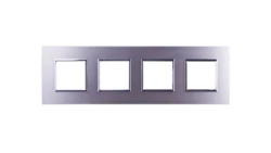 DANTE Ramka poczwórna aluminium anodowane INOX 4541284