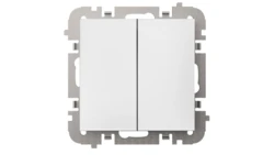 SANTRA łącznik 2xschodowy bez ramki podtynkowy biały 4118-10