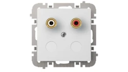 SANTRA gniazdo 1xgłośnikowe bez ramki podtynkowe biały 4157-10