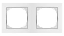 SANTRA ramka podwójna biały/chrom 4172-26