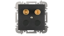 SANTRA gniazdo 1xgłośnikowe bez ramki podtynkowe czarny 4157-19