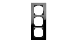 SANTRA ramka potrójna szkło czarny 4173-61