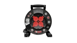 Przedłużacz bębnowy EXTREME LINE 4 gniazda z/u IP44 16A H07BQ-F 3x2,5 25m czarny W-100085