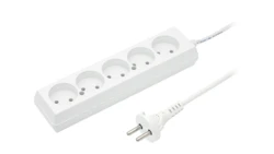 Przedłużacz 5-gniazd b/u 10A 1,5m /OMY 2x1/ biały PS-560 T-105750