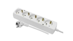 Przedłużacz 5-gniazd z/u Schuko 16A 5m /H05VV-F 3x1,5/ biały PS-570S T-973960