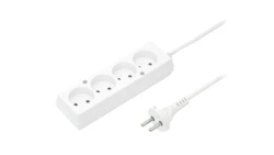 Przedłużacz 4-gniazda b/u 10A 3m /OMY 2x1/ biały PS-460 T-105580