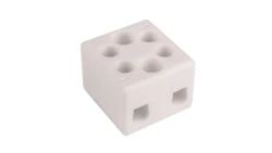 Złączka gwintowa porcelanowa szkliwiona (z dwoma otworami do przykręcania) 2,5 mm² 2 tory CPO 2-2.5A 80017516 /16szt./