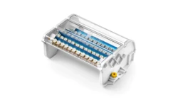 Czterobiegunowy modułowy blok rozdzielczy 4x(8x25 mm2 4x35 mm2 1x50 mm2) na szynę TS35 ShNK 4x13 85145002