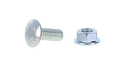 Śruba z łbem grzybkowym + nakretka kołnierzowa ząbkowana (komplet) SGKM8x20
