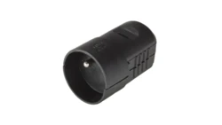 Gniazdo wtyczkowe PCW przenośne, z uziemieniem, czarne 24527