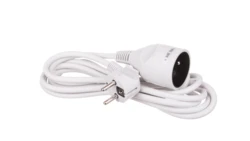 Przedłużacz 1-gniazdowy, 3m, 3x1,0mm OWY biały 28212