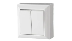 Łącznik świecznikowy, podwójny, natynkowy, IP20, biały, GAO 20454