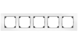 VESTRA ramka pięciokrotna IP20 biały/chrom 3875-26