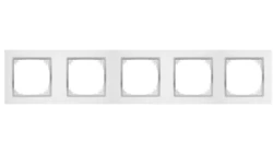 SANTRA ramka pięciokrotna IP20 biały/chrom 4175-26