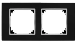 VESTRA ramka podwójna czarny/chrom 3872-46