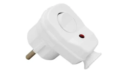 Wtyczka przenośna kątowa z wyłącznikiem, z podświetleniem IP20 250V 16 A biała 24519