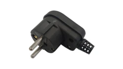 Wtyczka kątowa 2P+Z unischuko IP20 250V~ 16 A czarna 24031