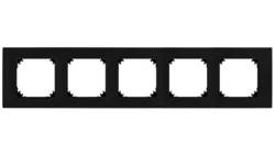 SANTRA ramka pięciokrotna IP20 czarny 4175-09