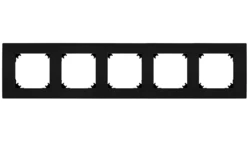 VESTRA ramka pięciokrotna IP20 czarny 3875-09