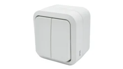 Łącznik świecznikowy podwójny natynkowy Aqua Pro IP55 biały 60223