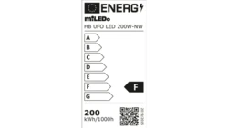 Oprawa przemysłowa HB UFO LED 200W-NW 20000lm barwa neutralna 4000K 110 IP65 czarny 31407