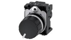 Potencjometr kompaktowy 22mm 1kOhm 1W IP69(K) tworzywo czarna gałka z uchwytem przył śrub SIRIUS ACT 3SU1200-2PQ10-1AA0
