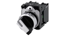 Przełącznik krótkie pióro 2-poz bistabilny czarny/biały styk 1Z+1R przył śrubowe 22mm metal SIRIUS ACT 3SU1150-2BF60-1MA0