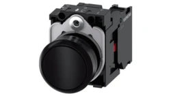 Przycisk fi 22mm kompletny czarny ze stykiem 1z 3SU1100-0AB10-1CA0