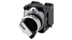 Przełącznik krótkie pióro 2-poz bistabilny czarny/biały styk 1Z+1R przył sprężynowe 22mm metal SIRIUS ACT 3SU1150-2BF60-3MA0