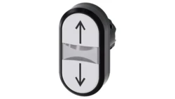 Przycisk podwójny 22mm tworzywo biały/biały strzałki góra/dół przyciski płaskie z samopowrotem SIRIUS ACT 3SU1000-3AB66-0AN0