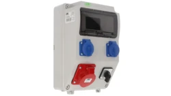 Zestaw zasilający PRYMA 9D skośna 16A/5P + 2x230V + wyłącznik 0-1 IP44 E930110520