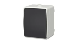 Łącznik pojedynczy zwierny dzwonek natynkowy Aqua Plus IP54 szaro grafitowy 40112