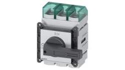 Rozłącznik główny 3P 160A 75kW AC23A 400V montaż tablicowy pokrętło czarne piórkowe 4 otwory 3LD2305-0TK11